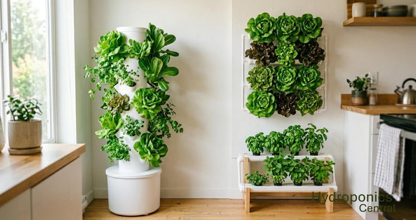 Hydroponic Vertical Garden: 5 System Types Compared (What Actually Fits Your Space)